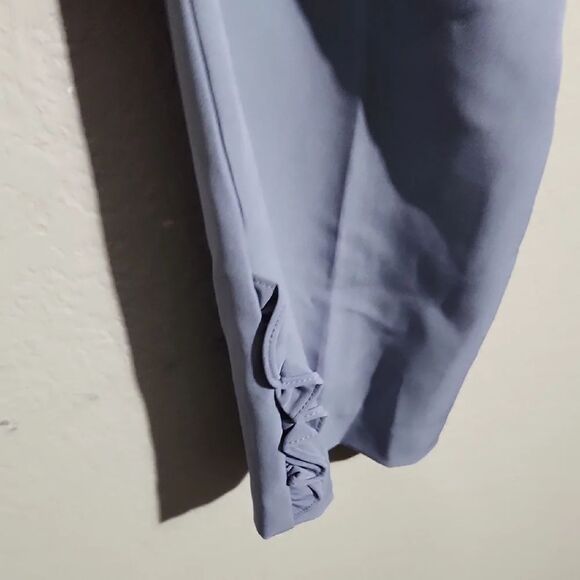 Nine Eight New York Pants Women's Size 12 Blue Pariwinkle Trousers Ruffel - Picture 4 of 12